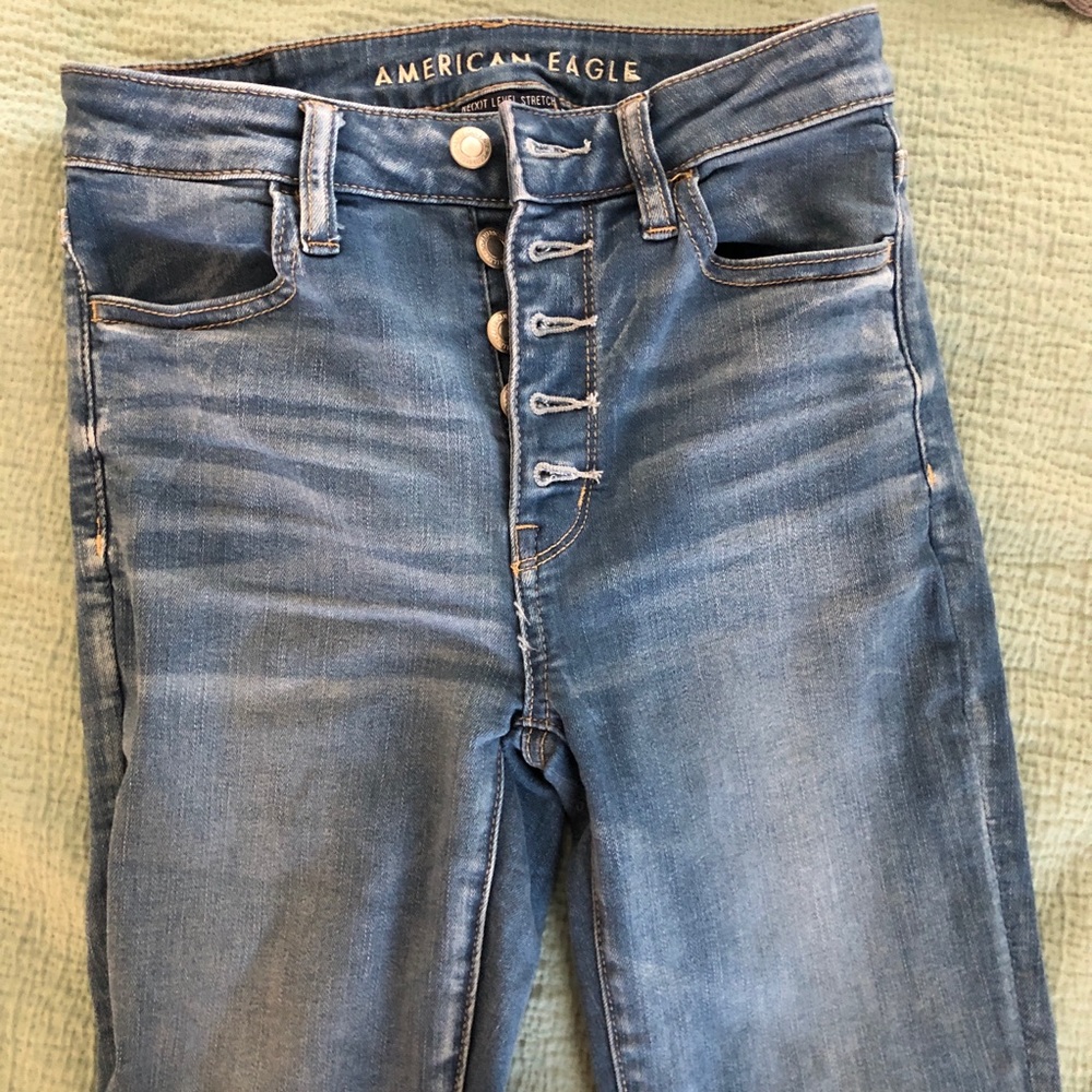 High waisted skinny jeans